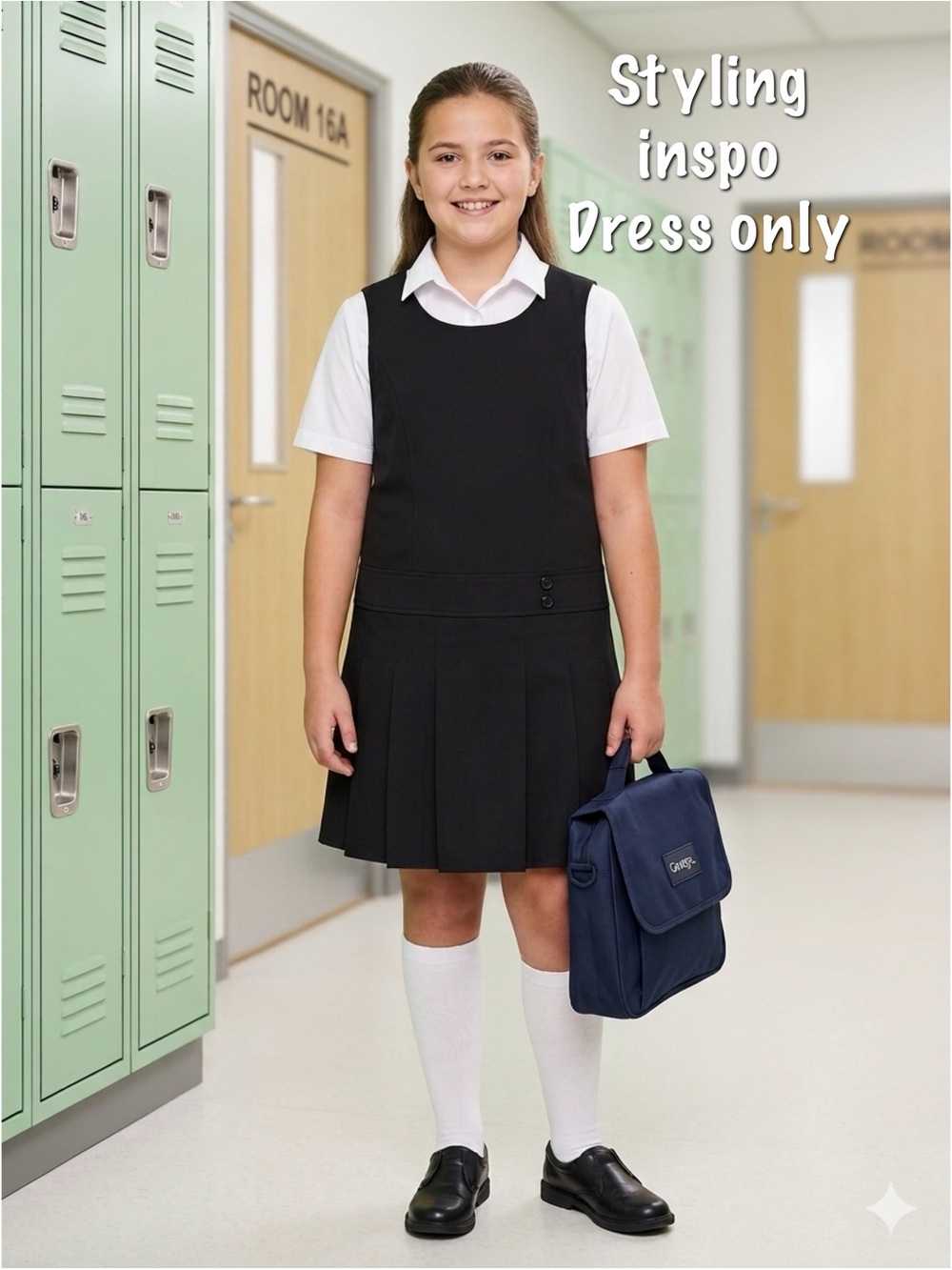 George Pleated School Uniform Pinafore Jumper- with flaw